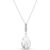 White Topaz & Diamond Avery Embellished Drop Pendant Necklace in 9ct White Gold