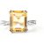 Citrine & Diamond Estelle Statement Embellished Ring in Sterling Silver