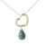 Emerald Marissa Heart Drop Pendant Necklace in 9ct Gold