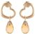 Citrine Marissa Heart Stud Drop Earrings in 9ct Rose Gold