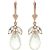 White Topaz Claudia Petal Drop Earrings in 9ct Rose Gold