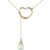 Green Amethyst Marissa Heart Droplet Pendant Necklace in 9ct Gold