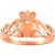 Claddagh Trinity Band Ring in 9ct Rose Gold