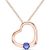 Tanzanite Colette Heart Pendant Necklace in 9ct Rose Gold