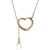 White Topaz Marissa Heart Droplet Pendant Necklace in 9ct Rose Gold