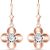 Diamond Lori Flower Drop Earrings in 9ct Rose Gold