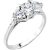 CZ 3-Stone Engagement Ring in 9ct White Gold