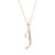 Letter J Diamond Classic Initial Pendant Necklace in 9ct Rose Gold