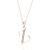 Letter Z Diamond Classic Initial Pendant Necklace in 9ct Rose Gold