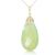 Green Chalcedony Susannah Signature Filigree Drop Pendant Necklace in 9ct Gold