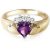 Amethyst & Diamond Myleene Embellished Heart Ring in 18ct Gold