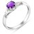 Amethyst & Diamond Calla Aspire Ring in Sterling Silver