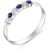 Sapphire & Diamond Hallie Embellished Ring in 9ct White Gold