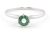 Emerald Raya Crown Ring in 18ct White Gold