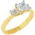 CZ Destiny Trio Engagement Ring in 9ct Gold