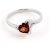 Garnet Signature Textured Heart Ring in 9ct White Gold