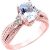 Aquamarine & Diamond Attractiveness Ring in 9ct Rose Gold