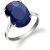 Sapphire Lucia Signature Ring in Sterling Silver