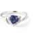 Sapphire & Diamond Brietta Layered Heart Ring in 18ct White Gold