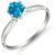 Blue Topaz Raya Crown Ring in 18ct White Gold