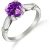 Amethyst Anoushka Solitaire Ring in 9ct White Gold