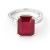 Ruby & Diamond Estelle Statement Embellished Ring in Sterling Silver