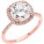 CZ Halo Engagement Ring in 9ct Rose Gold