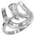 Males’s Horseshoe Cowboy Boot Ring in 9ct White Gold