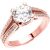 CZ Vintage Antique Engagement Ring in 9ct Rose Gold