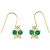 CZ Mini Butterfly Inexperienced Earrings in 9ct Gold