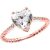 CZ Rope Middle Ring in 9ct Rose Gold