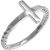 Beaded Sideways Go Ring in Sterling Silver