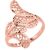 Layered Filigree Leaf Wrap Taste Ring in 9ct Rose Gold