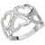 Diamond Decorated Multi Center Ring in 9ct White Gold