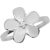 Diamond Decorated Plumeria Ring in Sterling Silver