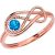 Blue Topaz Rope Infinity Ring in 9ct Rose Gold