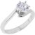 CZ Engagement Ring in 9ct White Gold