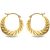 Croissant Twisted Reversible Hoop Earrings in 9ct Gold