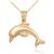 Leaping Dolphin Pendant Necklace in 9ct Gold