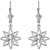 Dainty Daisy Drop Earrings in Sterling Silver