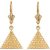 Egyptian Pyramid Drop Earrings in 9ct Gold