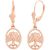 Swirling Tree of Existence Drop Earrings in 9ct Rose Gold