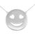 Understated Smile Pendant Necklace in 9ct White Gold