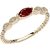 Marquise Reduce Garnet Ring in 9ct Gold