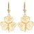 Trinity Knot Shamrock Earrings in 9ct Gold