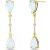 Opal & Diamond Drop Earrings in 9ct Gold