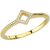 Diamond Minimalist Open Sq. Ring in 9ct Gold