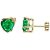 Emerald Center Earrings in 9ct White Gold