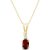 Garnet & Diamond Calla Aspire Pendant Necklace in 9ct Gold