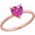 Alexandrite Center Rope Ring in 9ct Rose Gold